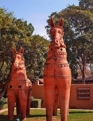 Terracotta horses, courtesy of Wikimedia Commons https://commons.wikimedia.org/wiki/File:Terracotta_horses,_Sanskriti_Museum.JPG